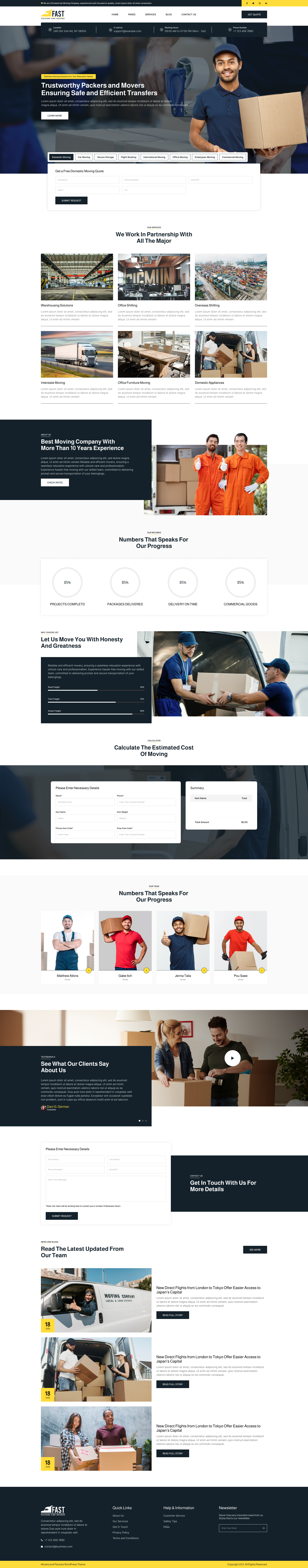 Premium Moving Company Theme Premium Moving Company Theme